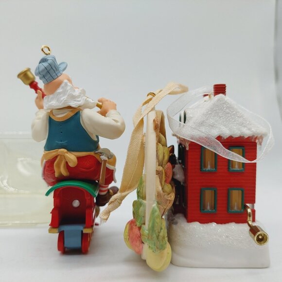 Hallmark Keepsake Ornament Toymaker Santa Backyard Orchard & Home For Xmas Lot - Picture 4 of 12